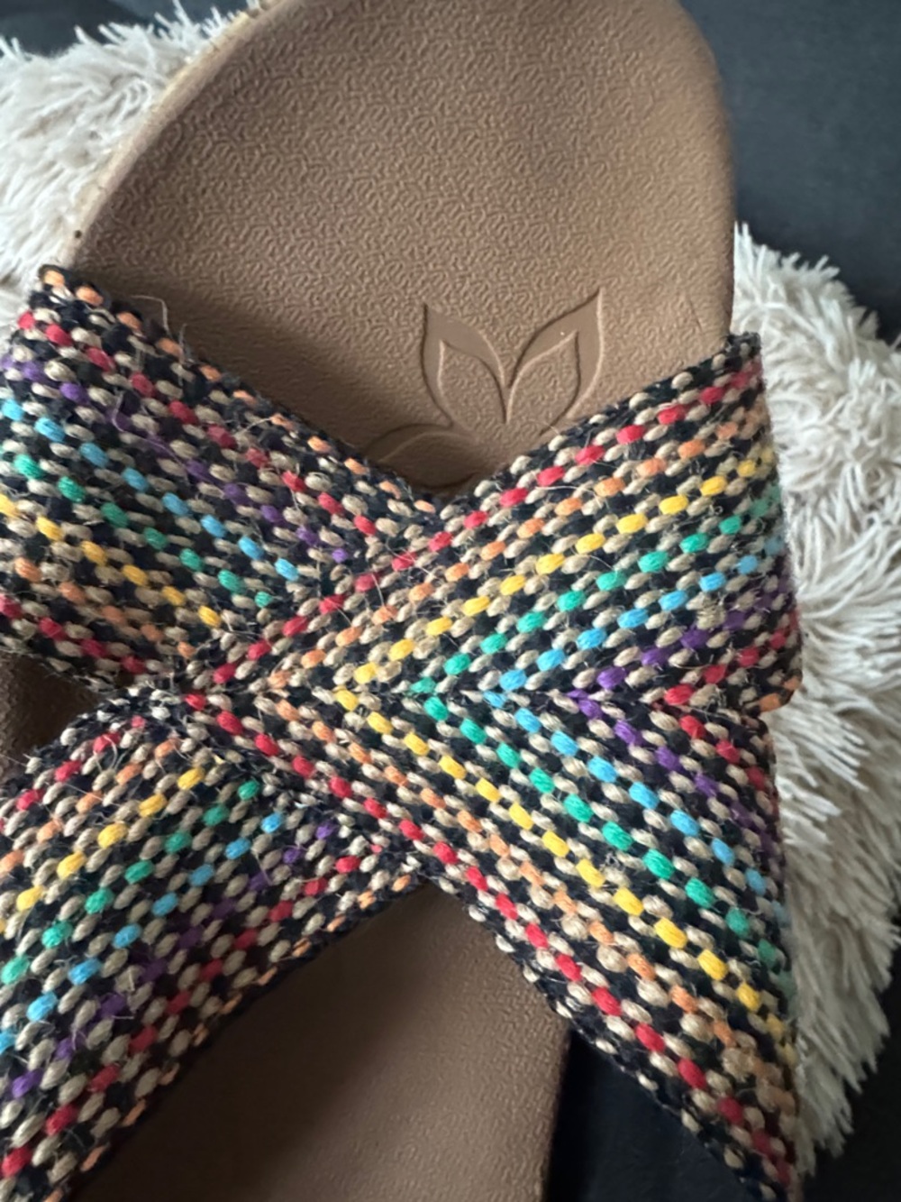 Skechers Multicolor Woven Crossband Wedge Sandals - Picture 8 of 8